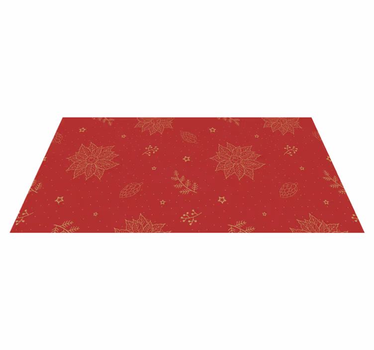 Festive Floral Motifs mandala vinyl rug - TenStickers