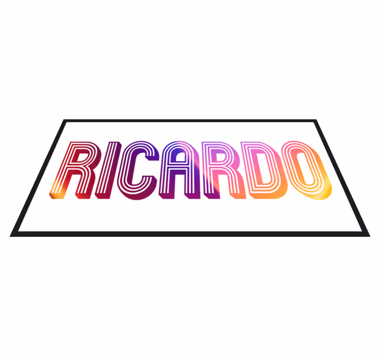 Custom Name neon teenage bedroom vinyl rug - TenStickers
