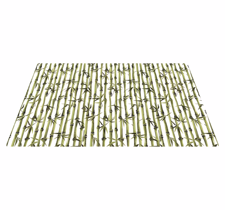 Bamboo pattern branches nature vinyl rug - TenStickers