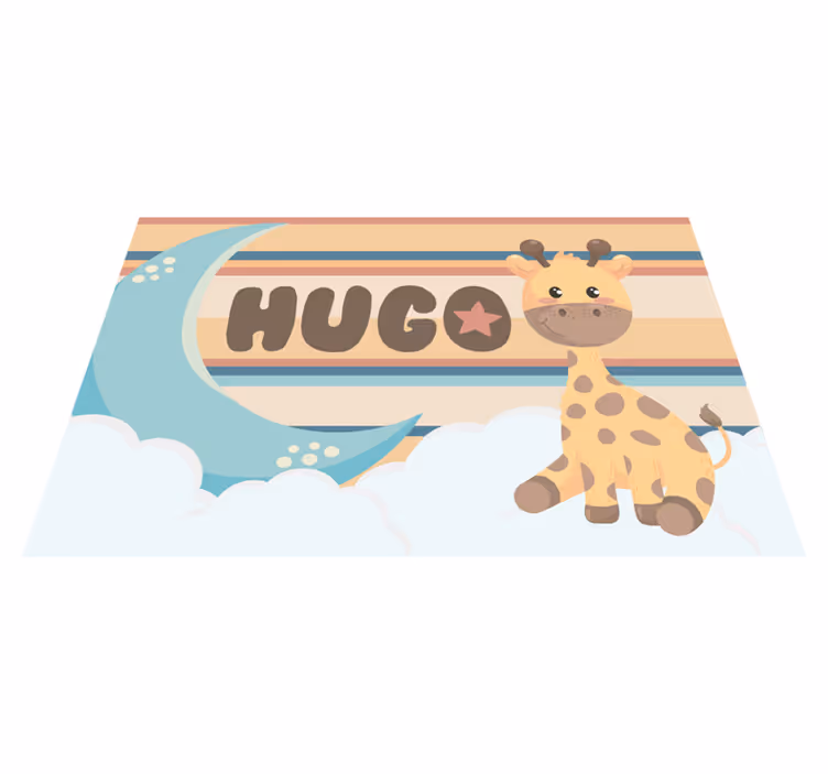 Giraffe Design custom vinyl rug - TenStickers