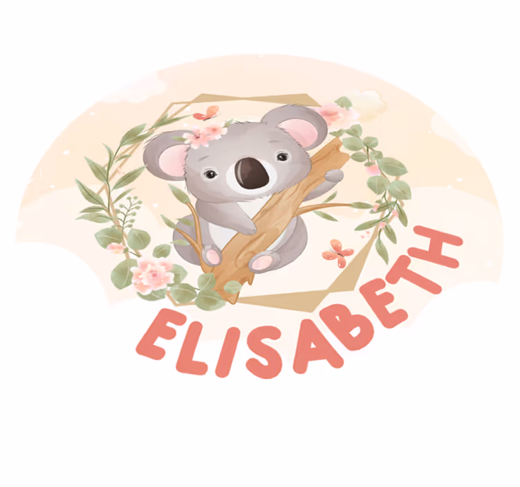 Custom vinyl rug adorable koala design - TenStickers
