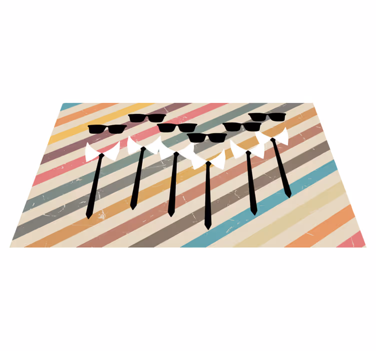 Dapper Group Attire stripes vinyl rug - TenStickers