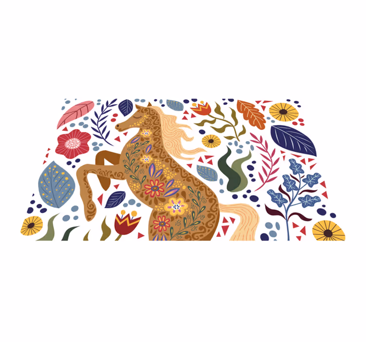 Majestic horse artwork animal vinyl rug - TenStickers