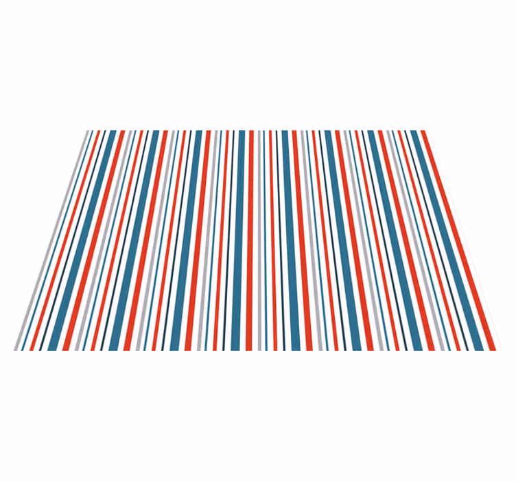 Stripes vinyl rug with lively striped design - TenStickers