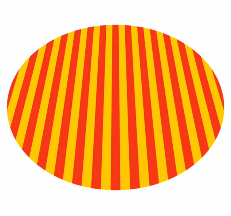 Vibrant striped display stripes vinyl rug - TenStickers