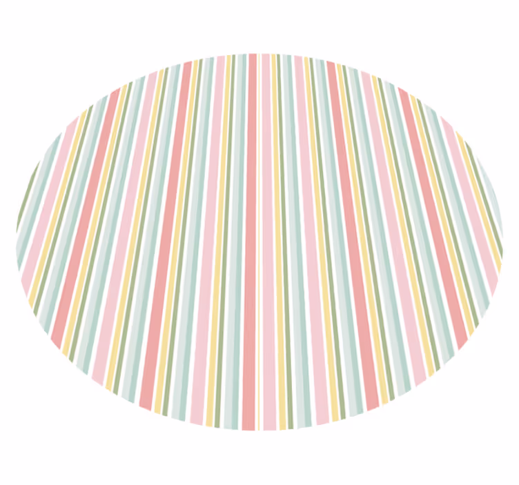 Stripes vinyl rug in bright striped design - TenStickers