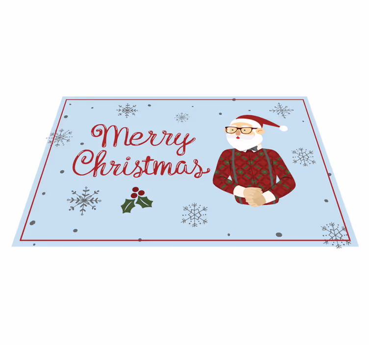 Jolly Santa Greeting halloween vinyl rug - TenStickers