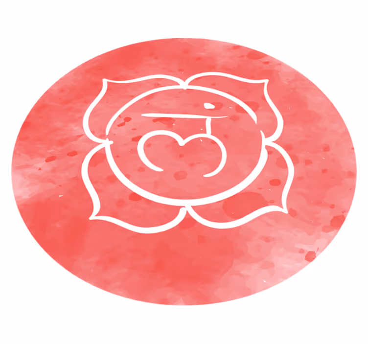 Circular Rose Design mandala vinyl rug - TenStickers