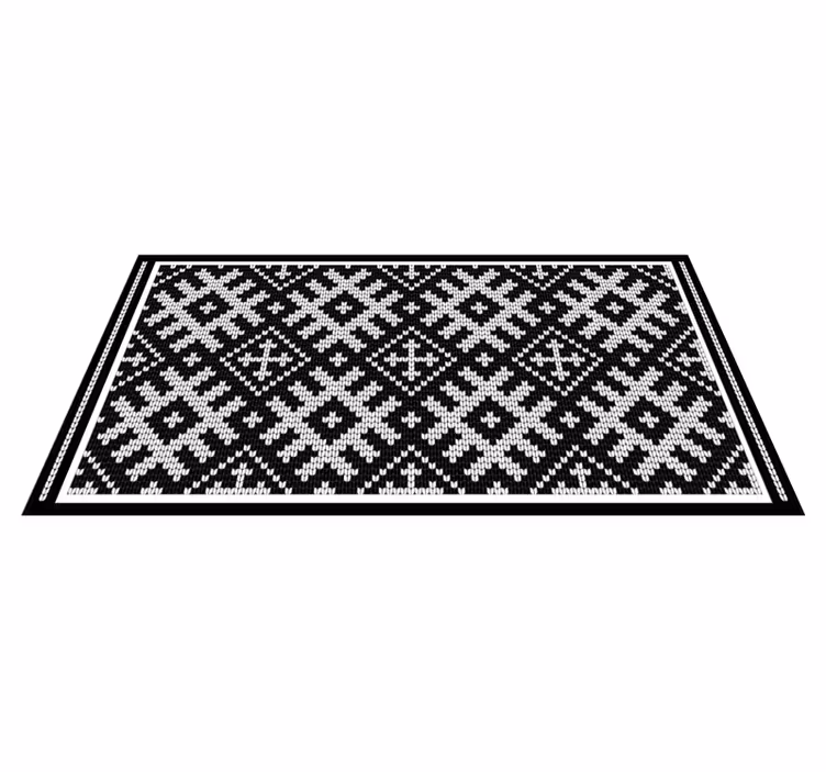 Nordic Inspired Pattern ethnic vinyl rug - TenStickers