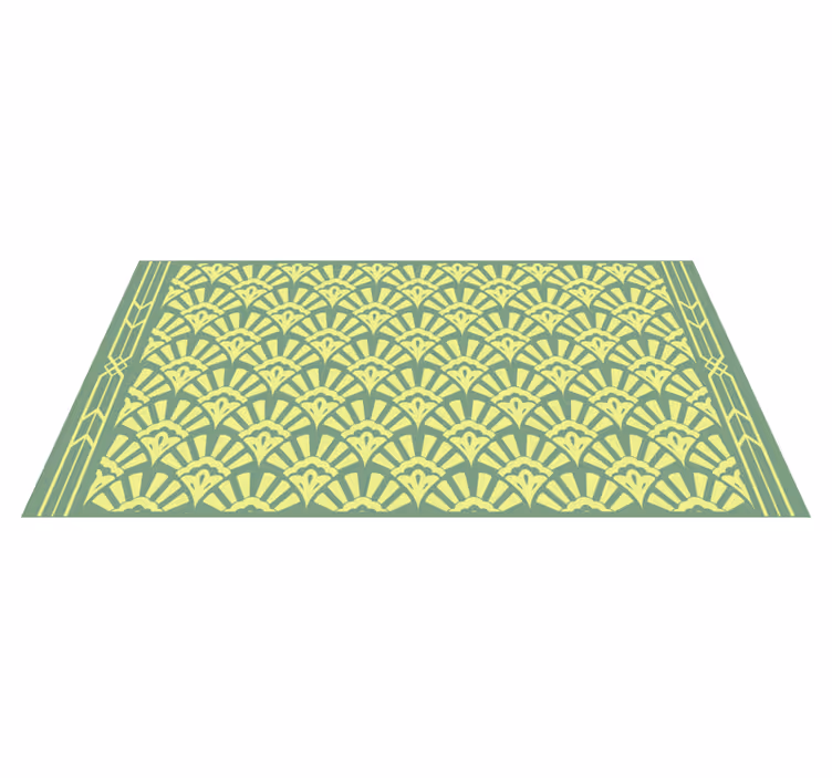 Lemon color 70s' pattern vintage rug - TenStickers