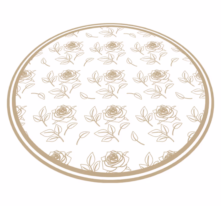 Rose Flower Composition floral vinyl rug - TenStickers