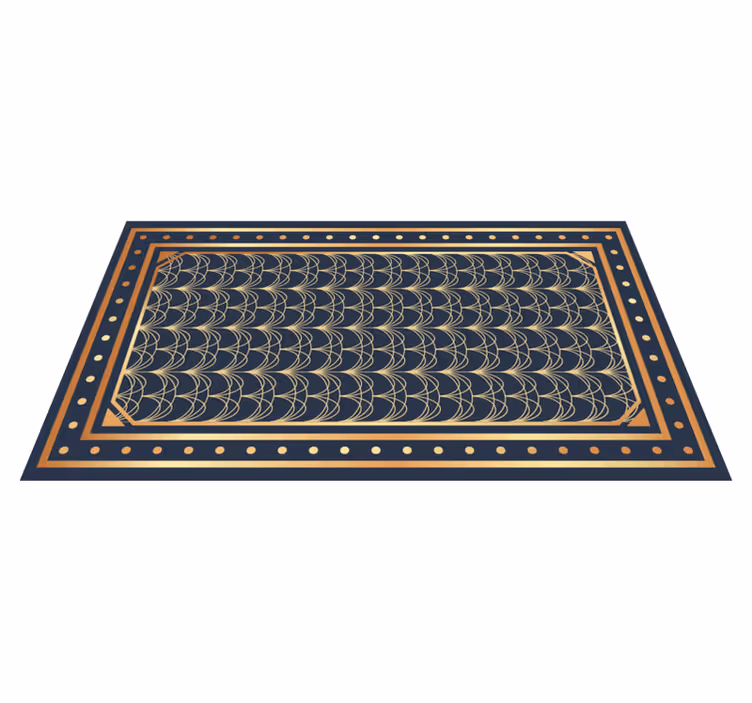Elegant Wave Patterns geometric vinyl rug - TenStickers