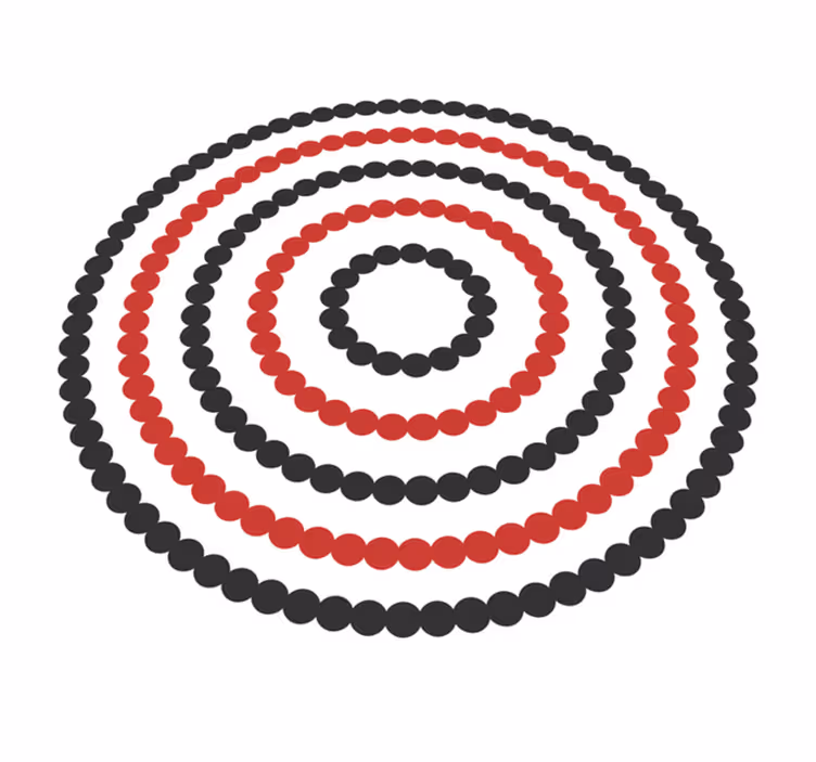 Spiral Dot Pattern geometric vinyl rug - TenStickers
