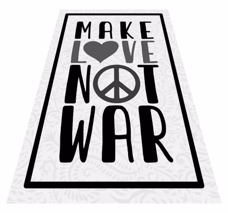 Make love not custom vinyl rug - TenStickers