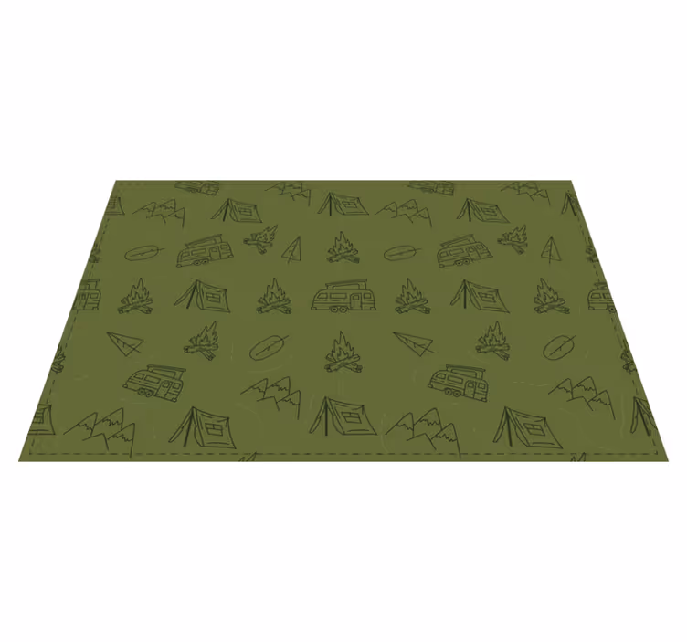 Camping Adventure Theme nature vinyl rug - TenStickers