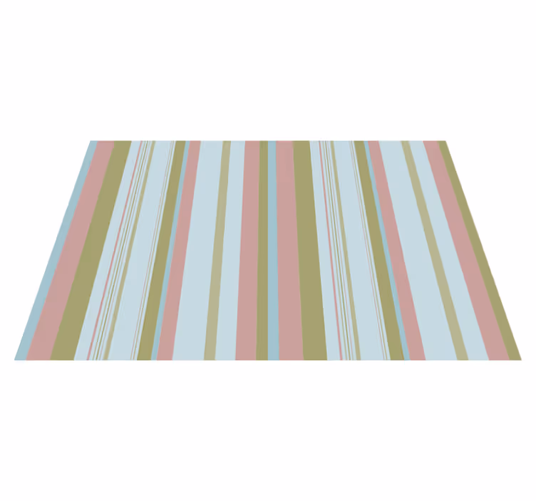 Colourful pastel pattern stripes vinyl rug - TenStickers