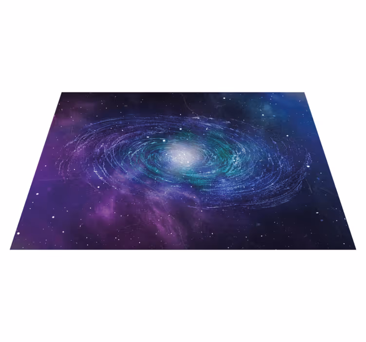 Galactic Swirl Pattern star vinyl rug - TenStickers