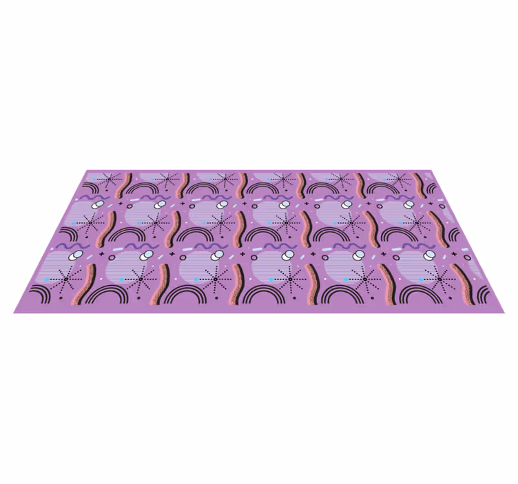 Purple rainbow pattern kids vinyl rug - TenStickers