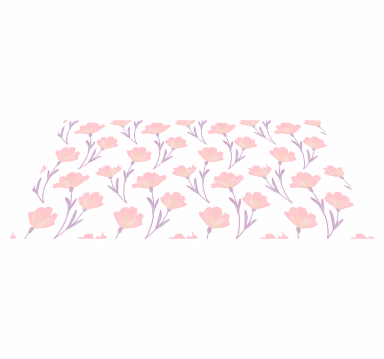 Soft floral patterns floral vinyl rug - TenStickers