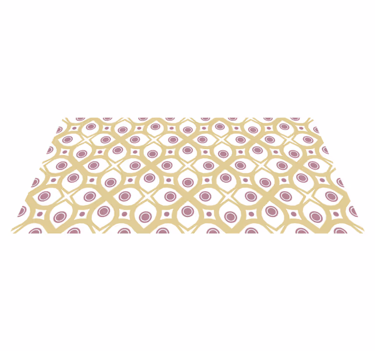 GEOMETRIC CIRCLES PATTERN mosaic vinyl rug - TenStickers