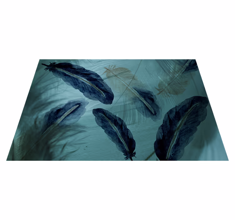 Leafy Tropical Oasis nature vinyl rug - TenStickers