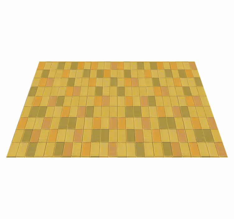 Yellow Mosaic Arrangement tile vinyl rug - TenStickers