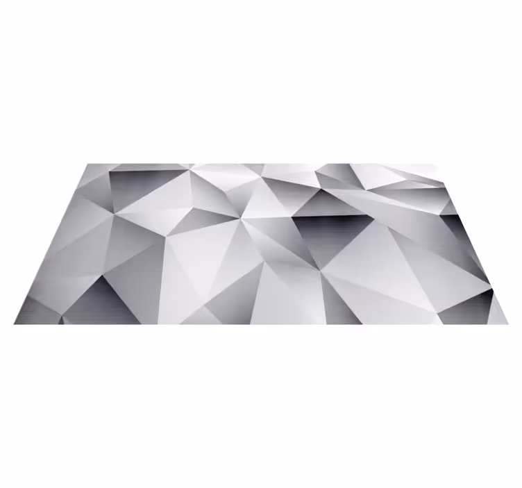 Geometric vinyl rug in monochrome design - TenStickers
