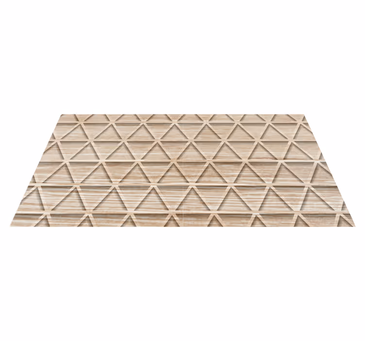 Geometric Triangle Design wood effect vinyl rug - TenStickers