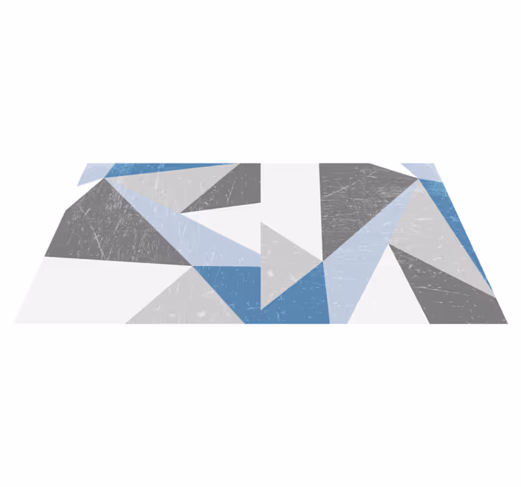 Geometric vinyl rug with marble design - TenStickers