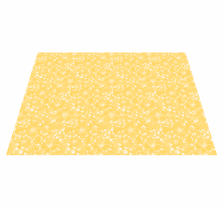 Floral Patterned Design flower vinyl rug - TenStickers
