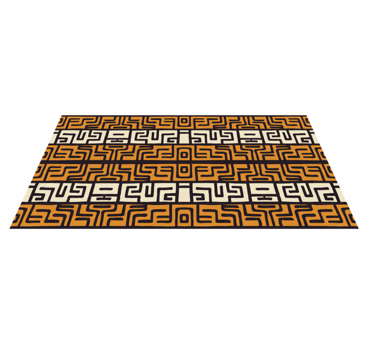 Geometric Labyrinth Pattern stripes vinyl carpet - TenStickers