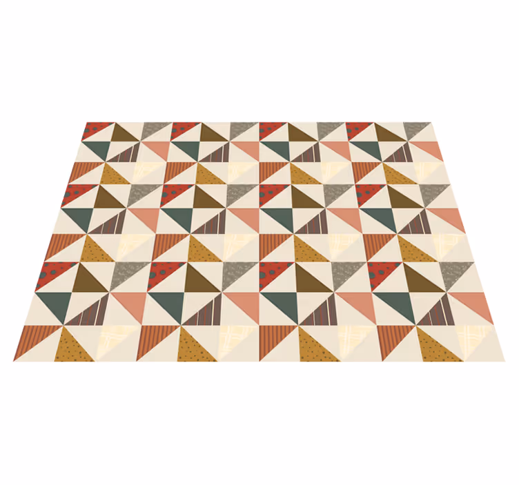 Eclectic Geometric Shapes geometric vinyl rugs - TenStickers
