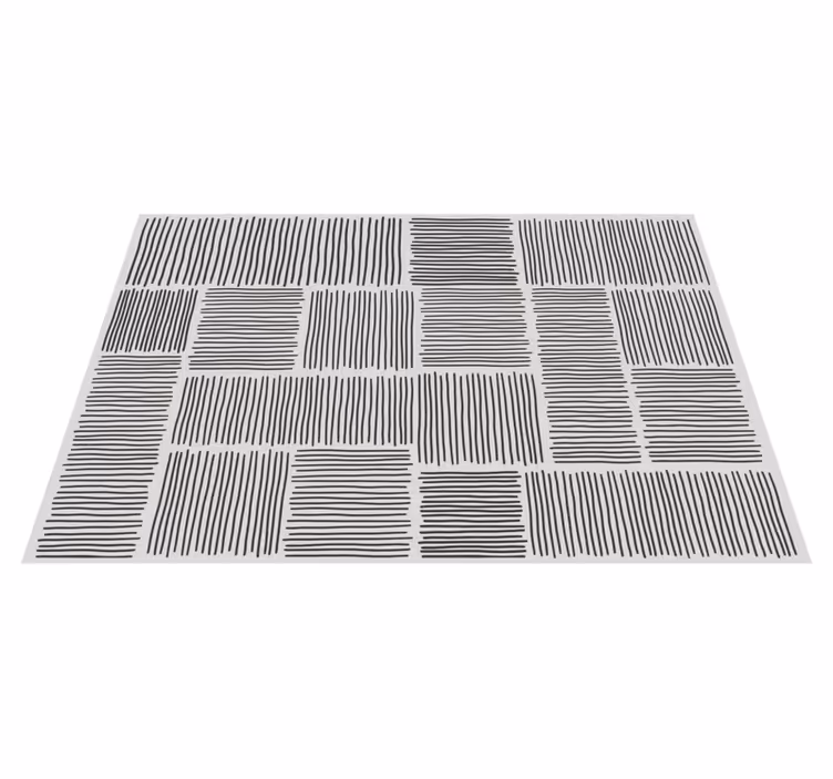 Monochromatic Line Patterns stripes vinyl carpet - TenStickers