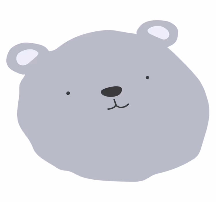 Adorable bear cartoon nursery vinyl rug - TenStickers