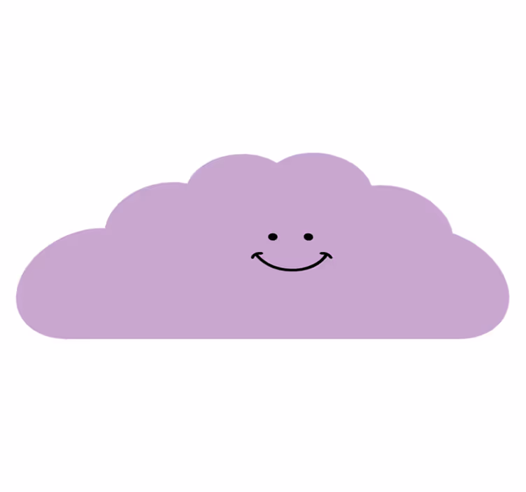 Smiling Cloud Shape nursery vinyl rugs - TenStickers