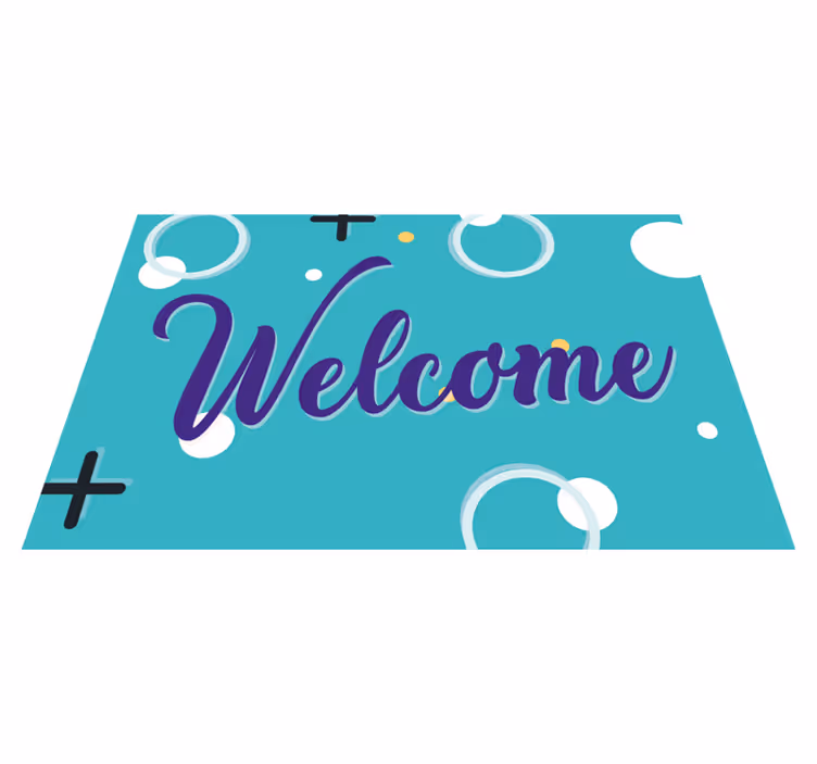 Elegant geometric pattern vinyl rug - TenStickers