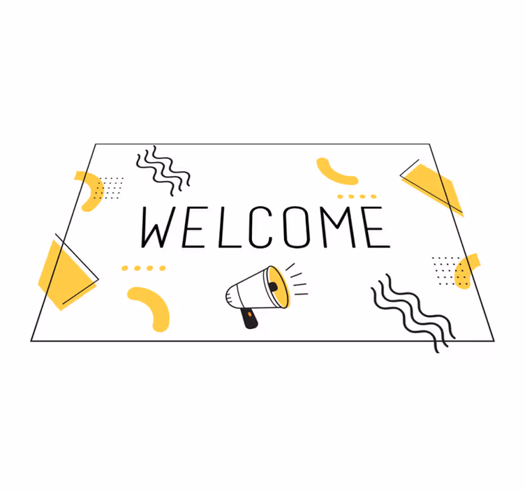 Custom vinyl rug welcome to your new style - TenStickers