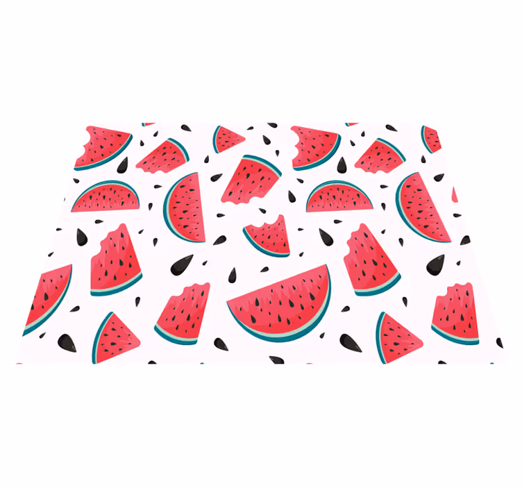Watermelon Slice Spread kids vinyl rug - TenStickers
