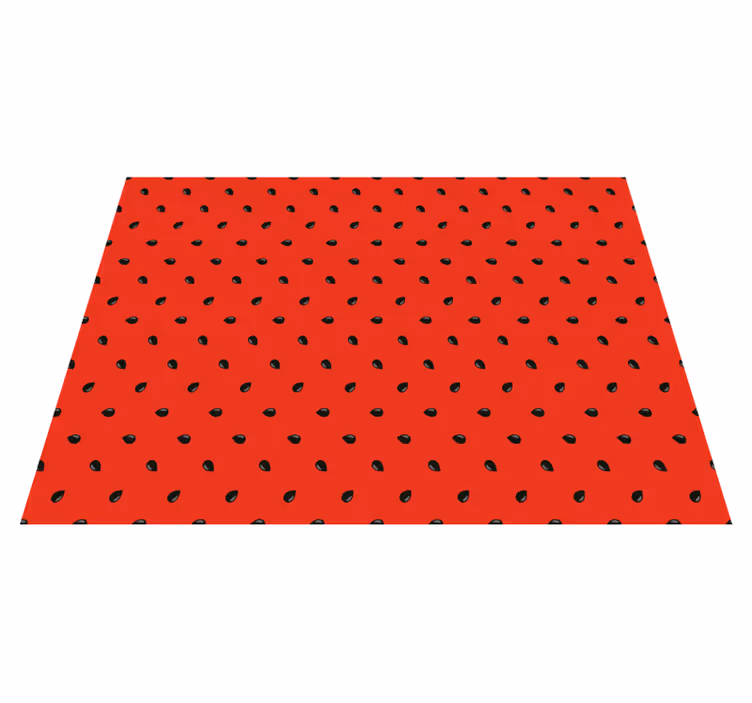 Red Seed Pattern kitchen vinyl rug - TenStickers