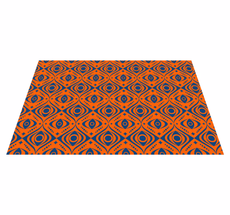 Geometric Eye Pattern geometric vinyl rugs - TenStickers