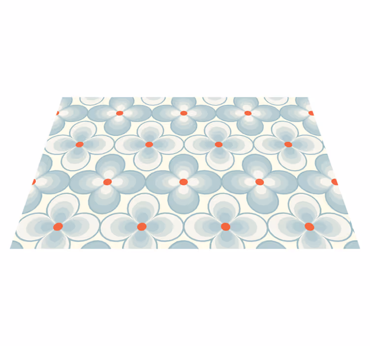Pretty floral motifs floral rug - TenStickers