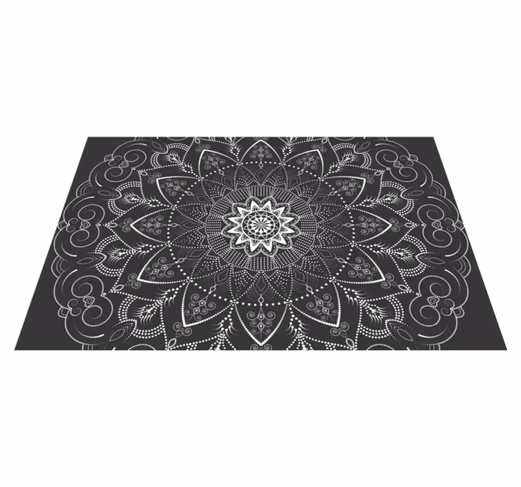 Mandala Pattern Symmetry mandala vinyl rug - TenStickers