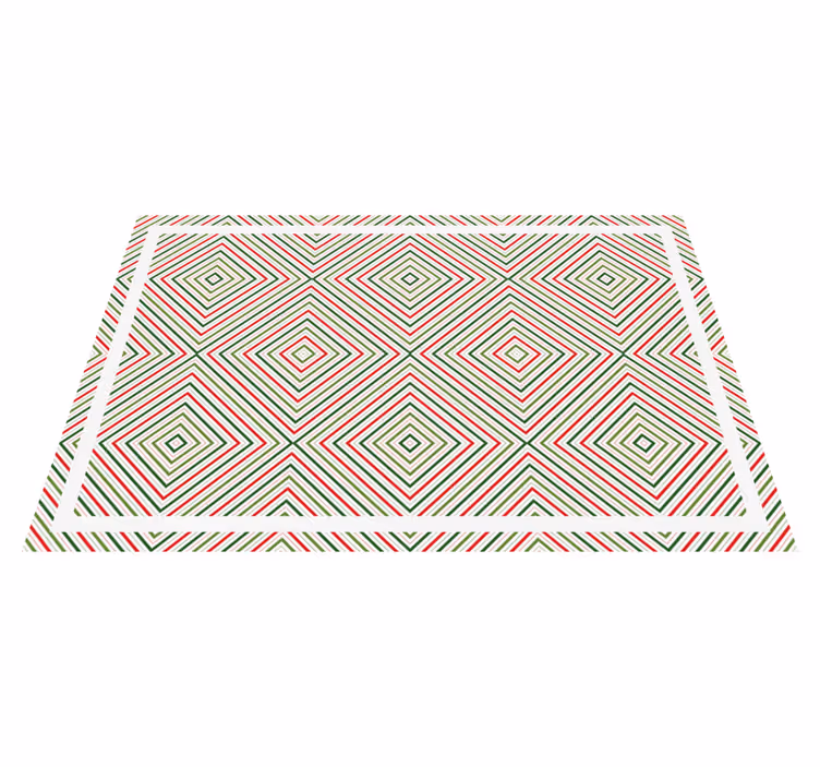 Geometric Diamond Pattern geometric vinyl rugs - TenStickers