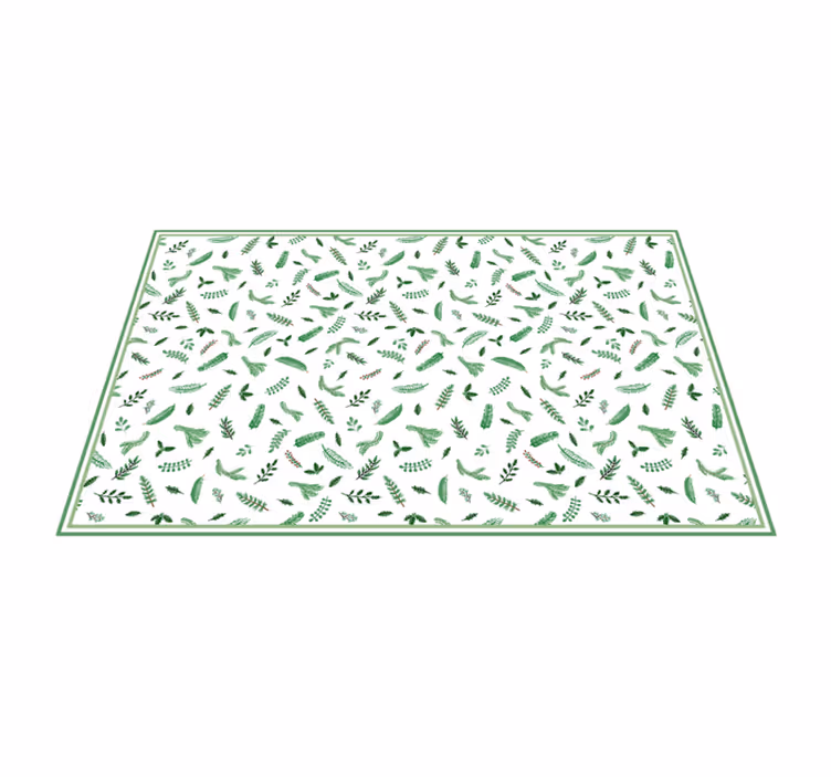 Green Botanical Footwear vinyl carpet roses - TenStickers