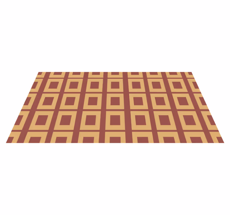 Geometric squares geometric vinyl rug - TenStickers