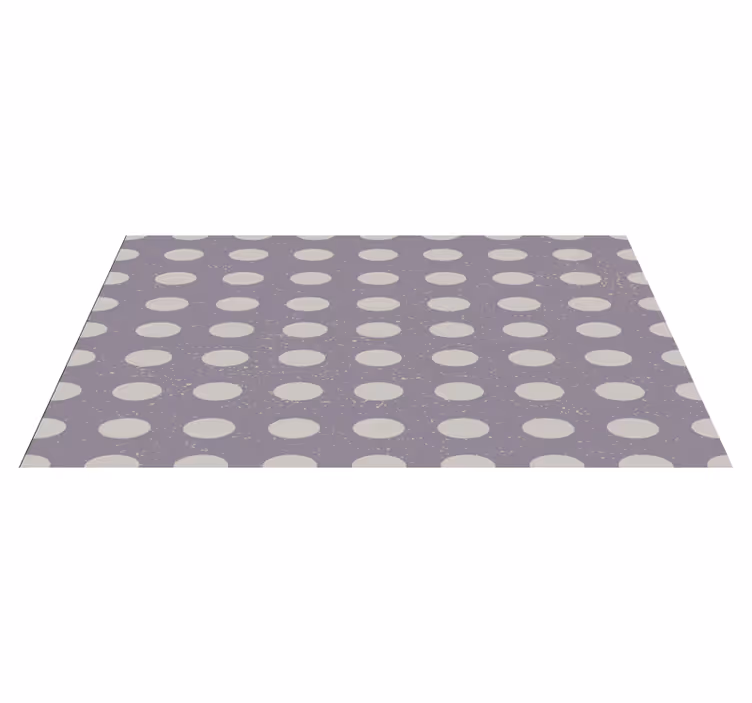 Minimalist polka dot pattern geometric vinyl rug - TenStickers