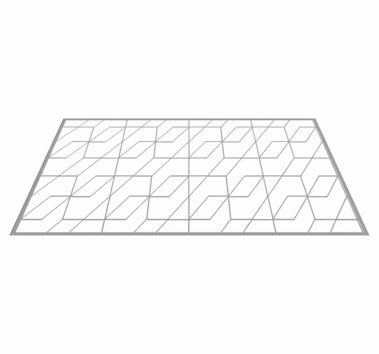 Geometric zigzag pattern geometric vinyl rug - TenStickers