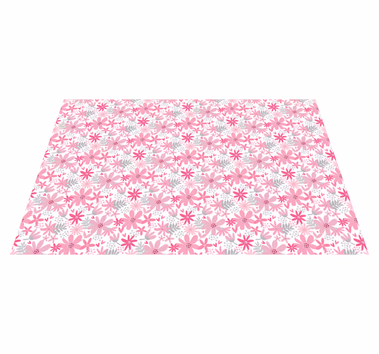 Floral burst pattern flower vinyl rug - TenStickers