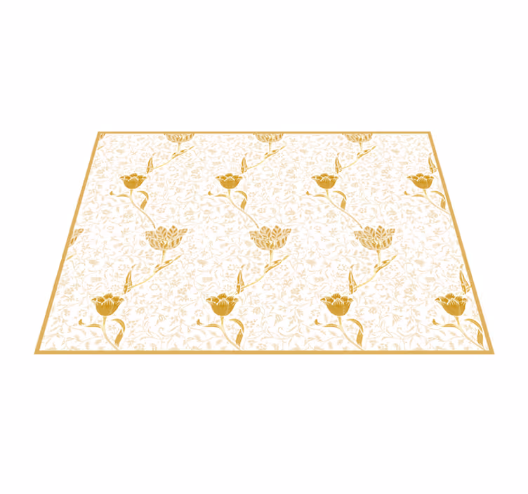 Classic flower design vinyl rug - TenStickers