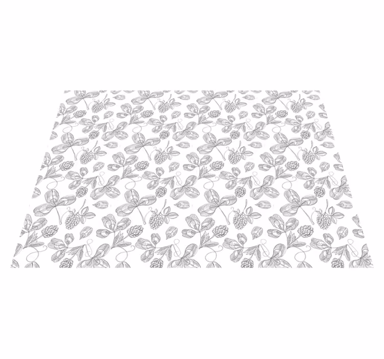 Floral Embroidery floral rug - TenStickers